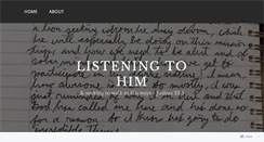 Desktop Screenshot of listeningtohim.com